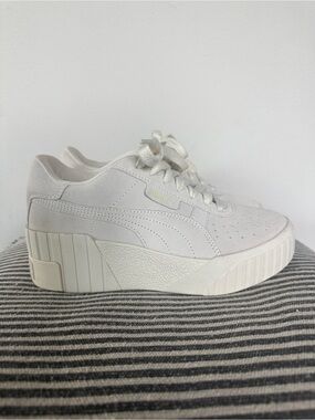 Puma Cali Wedge Platform White Women's Sneakers 6.5